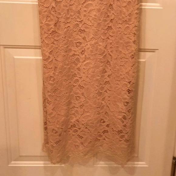 Dress with spaghetti string, lace, mid-calf leg, never worn with tags  attached. - Picture 2 of 4